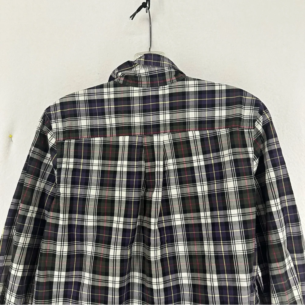 Ralph Lauren Casual Button Down Long Sleeve Plaid‎ Shirt Boys Large Black
